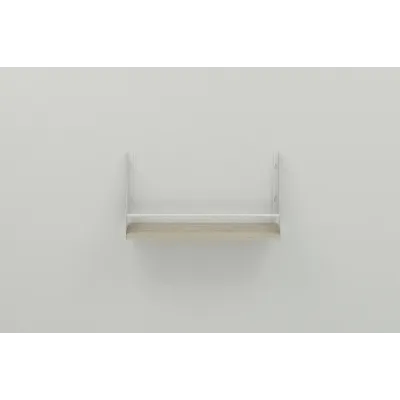 Полиця настінна Ferrum-decor Ізі 260x500x150 метал Білий ДСП Сонома 16 мм (IZI0011)
