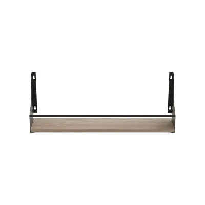Полка настенная Ferrum-decor Изи 260x600x150 металл Черный ДСП Дуб Сан-Марино 16 мм (IZI0023)