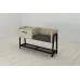 Банкетка с тумбочкой Ferrum-decor Бланка 540x1000x320 металл Черный ДСП Сонома 16 мм (BLA0004)