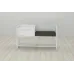 Банкетка з тумбочкою Ferrum-decor Бланка 540x1000x320 метал Білий ДСП Біле 16 мм (BLA0008)