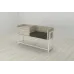 Банкетка із тумбочкою Ferrum-decor Бланка 540x1000x320 метал Білий ДСП Сонома 16 мм (BLA0011)