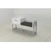 Банкетка з тумбочкою Ferrum-decor Бланка 540x1000x320 метал Сірий ДСП Біле 16 мм (BLA0015)