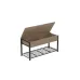 Банкетка с ящиком Ferrum-decor Дрейк 1 550x1000x400 металл Черный ДСП Дуб Сан-Марино 16 мм (DRE0002)