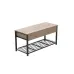 Банкетка с ящиком Ferrum-decor Дрейк 1 550x1000x400 металл Черный ДСП Дуб Сан-Марино 16 мм (DRE0002)