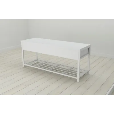 Банкетка с ящиком Ferrum-decor Дрейк 1 550x1000x400 металл Белый ДСП Белое 16 мм (DRE0008) Банкетка с ящиком Ferrum-decor Дрейк 1 550x1000x400 металл Белый ДСП Белое 16 мм (DRE0008)