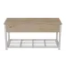 Банкетка с ящиком Ferrum-decor Дрейк 1 550x1000x400 металл Белый ДСП Дуб Сан-Марино 16 мм (DRE0009)