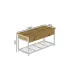 Банкетка з ящиком Ferrum-decor Дрейк 1 550x1000x400 метал Білий ДСП Дуб Артізан 16 мм (DRE0013)