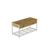 Банкетка з ящиком Ferrum-decor Дрейк 1 550x1000x400 метал Білий ДСП Дуб Артізан 16 мм (DRE0013)