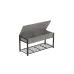 Банкетка с ящиком Ferrum-decor Дрейк 2 550x1200x400 металл Черный ДСП Бетон 16 мм (DRE0028)