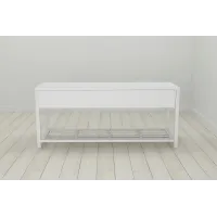 Банкетка с ящиком Ferrum-decor Дрейк 2  550x1200x400 металл Белый ДСП Белое 16 мм (DRE0029)