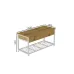 Банкетка з ящиком Ferrum-decor Дрейк 2 550x1200x400 метал Білий ДСП Дуб Сан-Маріно 16 мм (DRE0030)