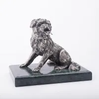 Серебряная фигура ручной работы Шарик сер00029 Оникс