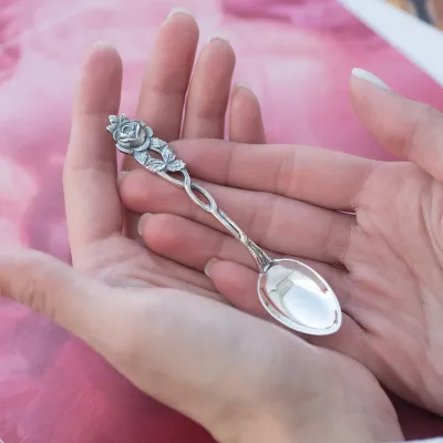 Кофейная ложка Роза 24003 Оникс Кофейная ложка Роза 24003 Оникс