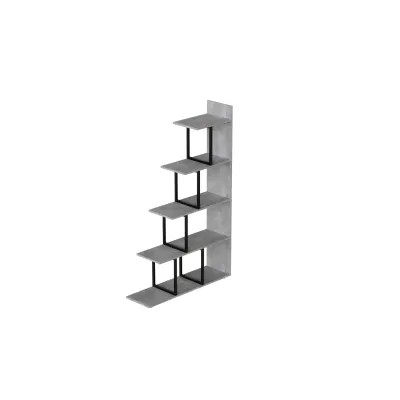 Этажерка Ferrum-decor Стелла 1600x1020x300 Черный металл ДСП Бетон (STEL007) Этажерка Ferrum-decor Стелла 1600x1020x300 Черный металл ДСП Бетон (STEL007)