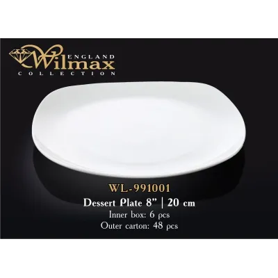 Тарілка WILMAX десертна квадратна 20 см 991001 WL