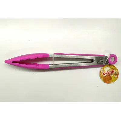 Щипцы Кухонные силиконовые A-Plus 1002 26 х 3,5 см Розовые