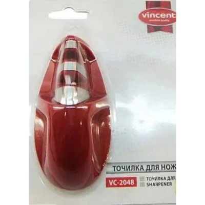 Точилка для ножей Vincent 2048 красная