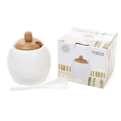 Цукорниця з ложкою Naturel BonaDi 375-328