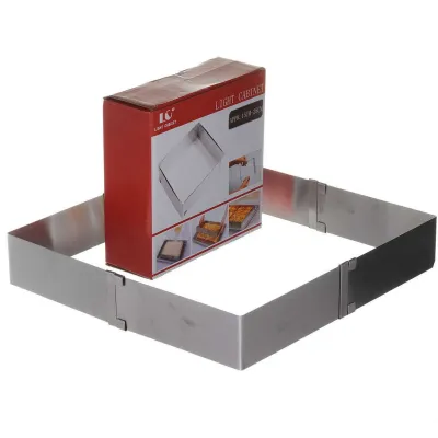 Форма для выпечки раздвижная квадратная LIGHT CABINET 15-28 из нержавеющей стали Форма для выпечки раздвижная квадратная LIGHT CABINET 15-28 из нержавеющей стали