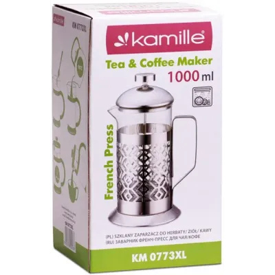 Френч-прес Kamille 1000 мл КМ-0773XL Френч-прес Kamille 1000 мл КМ-0773XL