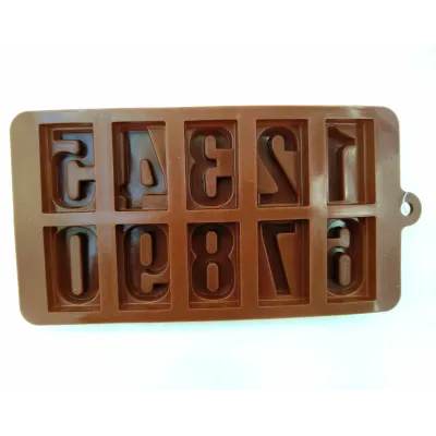 Силіконова форма цифр Genes 20 x 11 см коричнева
