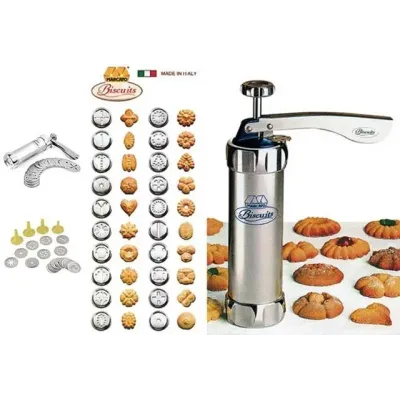 Кондитерський шприц-прес для печива та крему 24 насадки Biscuits Кондитерський шприц-прес для печива та крему 24 насадки Biscuits
