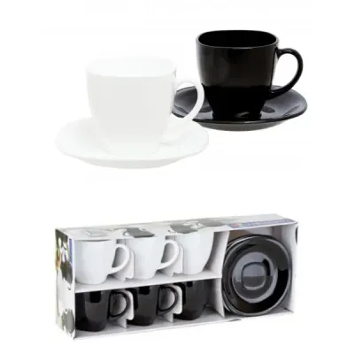 Набір чайний Luminarc Carine Black/White 220 мл 12 предметів 2371D LUM Набір чайний Luminarc Carine Black/White 220 мл 12 предметів 2371D LUM