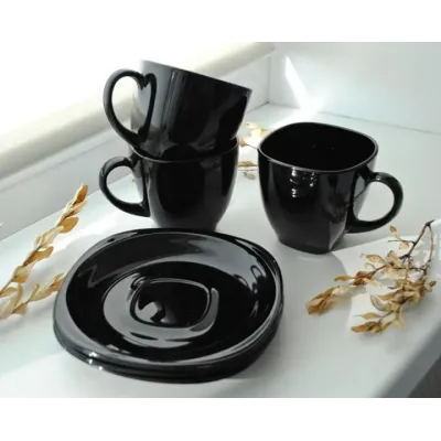 Набір чайний Luminarc Carine Black/White 220 мл 12 предметів 2371D LUM Набір чайний Luminarc Carine Black/White 220 мл 12 предметів 2371D LUM