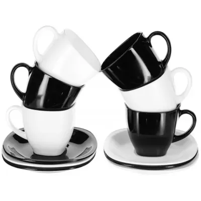 Набір чайний Luminarc Carine Black/White 220 мл 12 предметів 2371D LUM Набір чайний Luminarc Carine Black/White 220 мл 12 предметів 2371D LUM