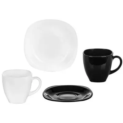 Набір чайний Luminarc Carine Black/White 220 мл 12 предметів 2371D LUM Набір чайний Luminarc Carine Black/White 220 мл 12 предметів 2371D LUM
