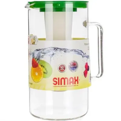Глечик 2,5 л з ємністю для льоду прозорий/зелений Simax 2544/L SIM Глечик 2,5 л з ємністю для льоду прозорий/зелений Simax 2544/L SIM
