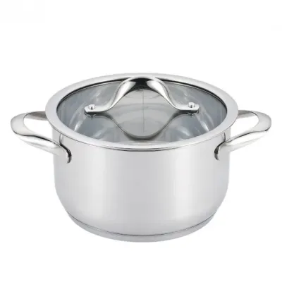 Кастрюля из нержавеющей стали d-18 см 2,3 л Lessner 55877-18