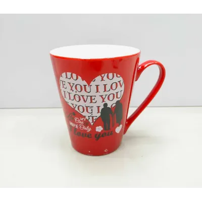 Кухоль керамічний 340 мл Love You червоний SNT/1