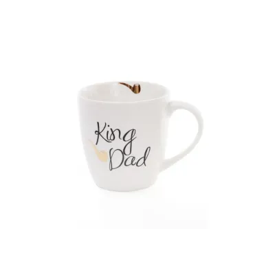 Кружка фарфоровая BonaDi King Dad 520 мл Белый 577-524