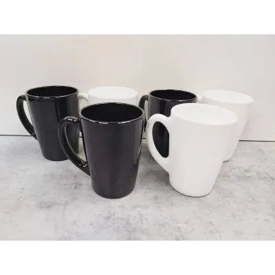 Набір кухлів 320 мл New morning Black White 6 шт Luminarc P8858/Q0156