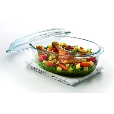 Кастрюля стеклянная (утятница) 4 л овальная с крышкой Pyrex 459A000 Кастрюля стеклянная (утятница) 4 л овальная с крышкой Pyrex 459A000