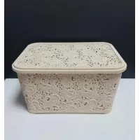 Кошик для зберігання побутових речей Elif Plastik Ажур 7,5 л
