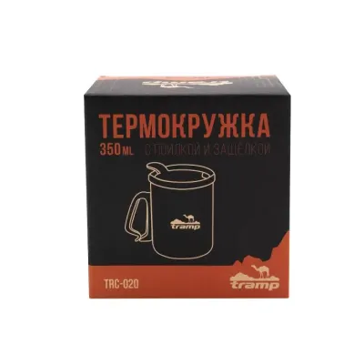 Термокружка Tramp TRC-020 с поилкой и защелкой 350 мл Серый Термокружка Tramp TRC-020 с поилкой и защелкой 350 мл Серый