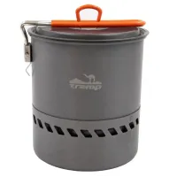 Походный котелок Tramp TRC-118 с крышкой и теплообменником 1,5 л Серый