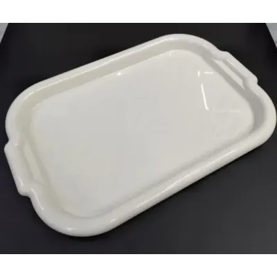 Піднос пластиковий Алеана прямокутний 45*30*4 біла троянда 168039 Піднос пластиковий Алеана прямокутний 45*30*4 біла троянда 168039