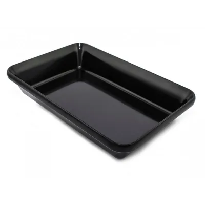 Блюдо для выкладки продуктов из меламина One Chef 30×19,5×5,5 см Черное