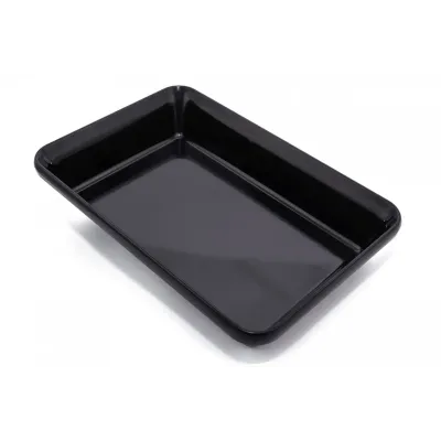 Блюдо для выкладки продуктов из меламина One Chef 30×19,5×5,5 см Черное
