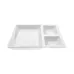 Блюдо для подачи из меламина трехсекционное One Chef 27×22,5×2,5 см Белое