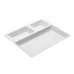 Блюдо для подачи из меламина трехсекционное One Chef 27×22,5×2,5 см Белое