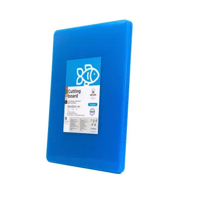 Доска разделочная двусторонняя LDPE One Chef 400×300×20 мм Синяя