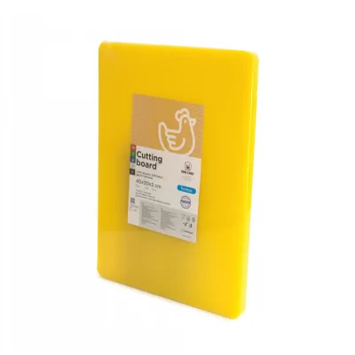 Доска разделочная двусторонняя LDPE One Chef 400×300×20 мм Жёлтая