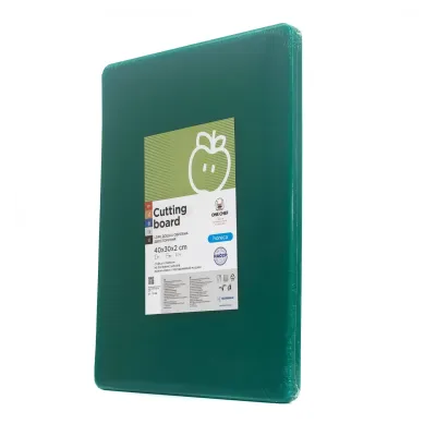 Доска разделочная двусторонняя One Chef LDPE 400×300×20 мм Зелёная