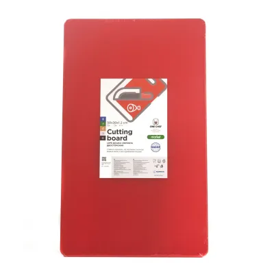 Доска разделочная двусторонняя LDPE One Chef 500×300×12 мм Красная