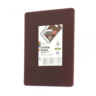 Доска разделочная двусторонняя LDPE One Chef 400×300×10 мм Коричневая Доска разделочная двусторонняя LDPE One Chef 400×300×10 мм Коричневая