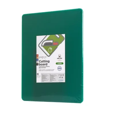 Доска разделочная двусторонняя LDPE One Chef 400×300×10 мм Зелёная Доска разделочная двусторонняя LDPE One Chef 400×300×10 мм Зелёная